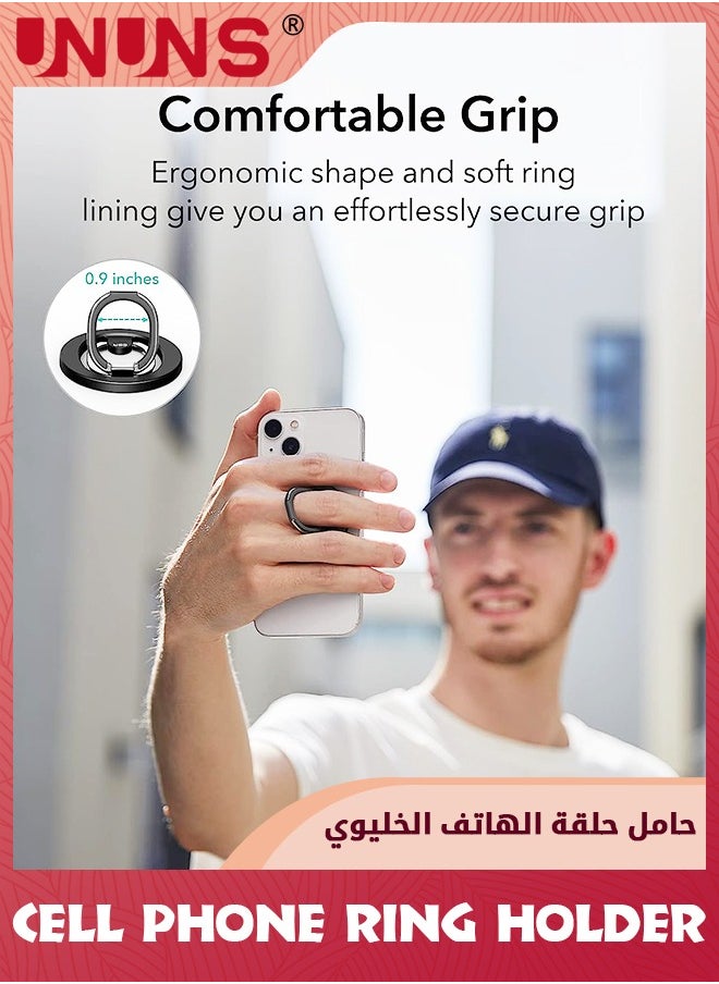 UNUNS Magnetic Phone Ring Holder,Strong Magnetic Lock,Compatible With MagSafe Phone Grip, Multifunction For Adjustable Phone Stand And Bottle Opener,For iPhone 15/14/13/12 Series,Black  - Image 3