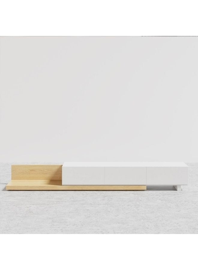 KARNAK Karnak Amazon Wall Mounted Media Console – 130CM Modern Floating TV Shelf for 40–48 Inch TV OAK White  - Image 2