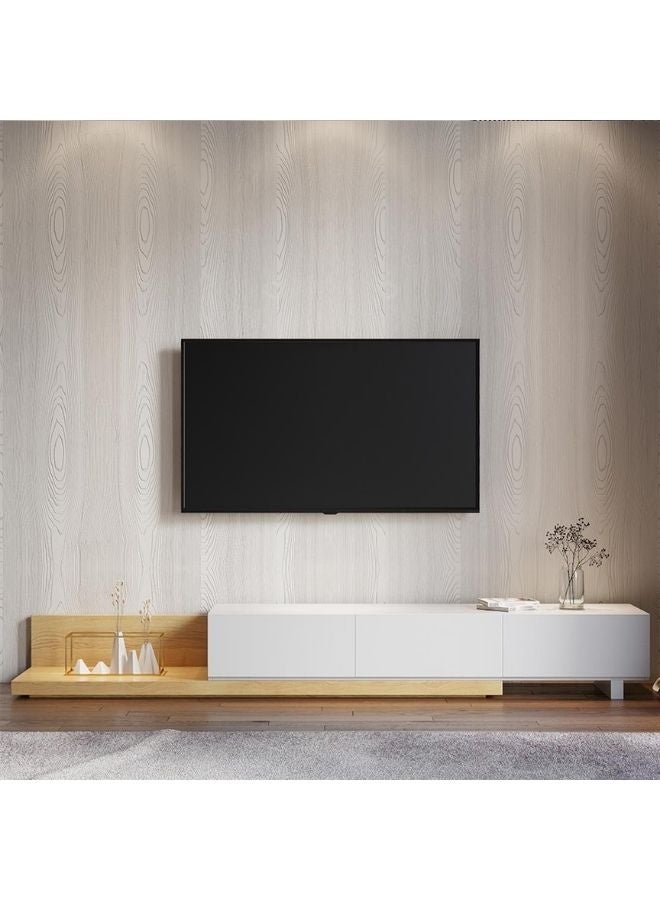 KARNAK Karnak Amazon Wall Mounted Media Console – 130CM Modern Floating TV Shelf for 40–48 Inch TV OAK White  - Image 1
