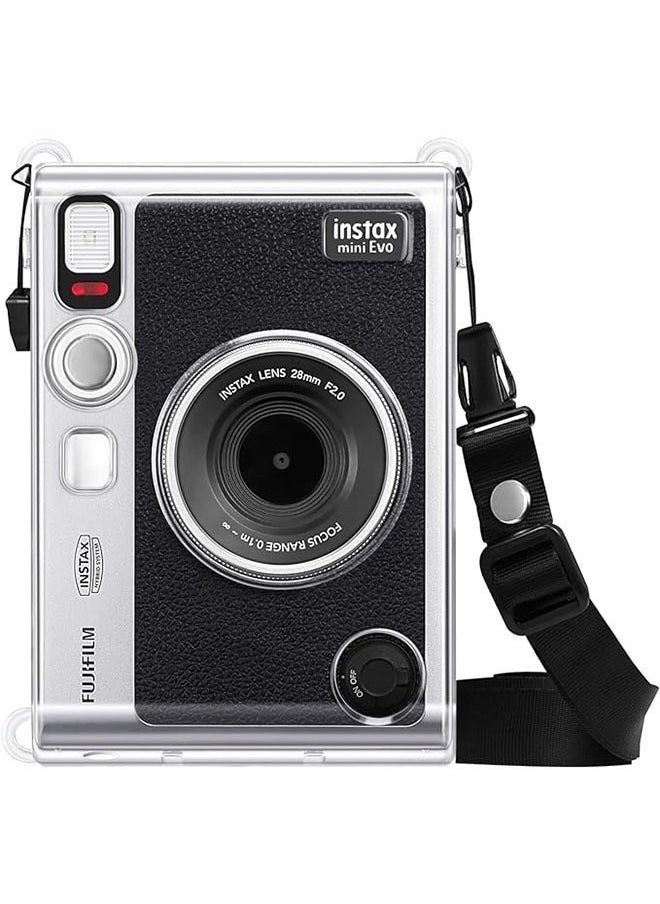Realfrog Protective Case with Crystal Hard PVC Cover and Removable Shoulder Strap for Fujifilm Instax Mini EVO Camera, Clear  - Image 5