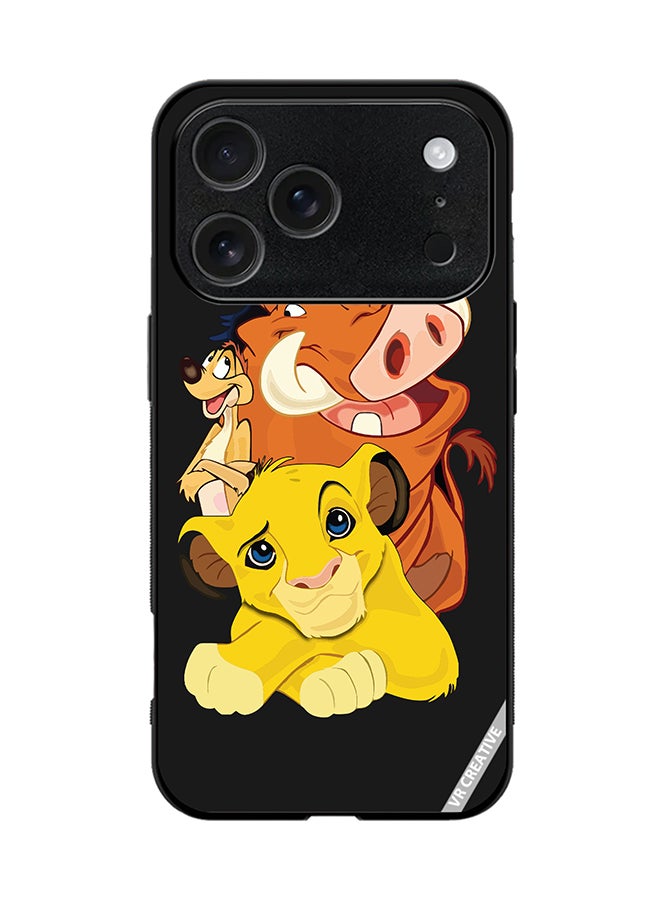 VR CREATIVE Protective Case Cover For Apple iPhone 17 Pro Star Cutouts Lion King Group Design Multicolour