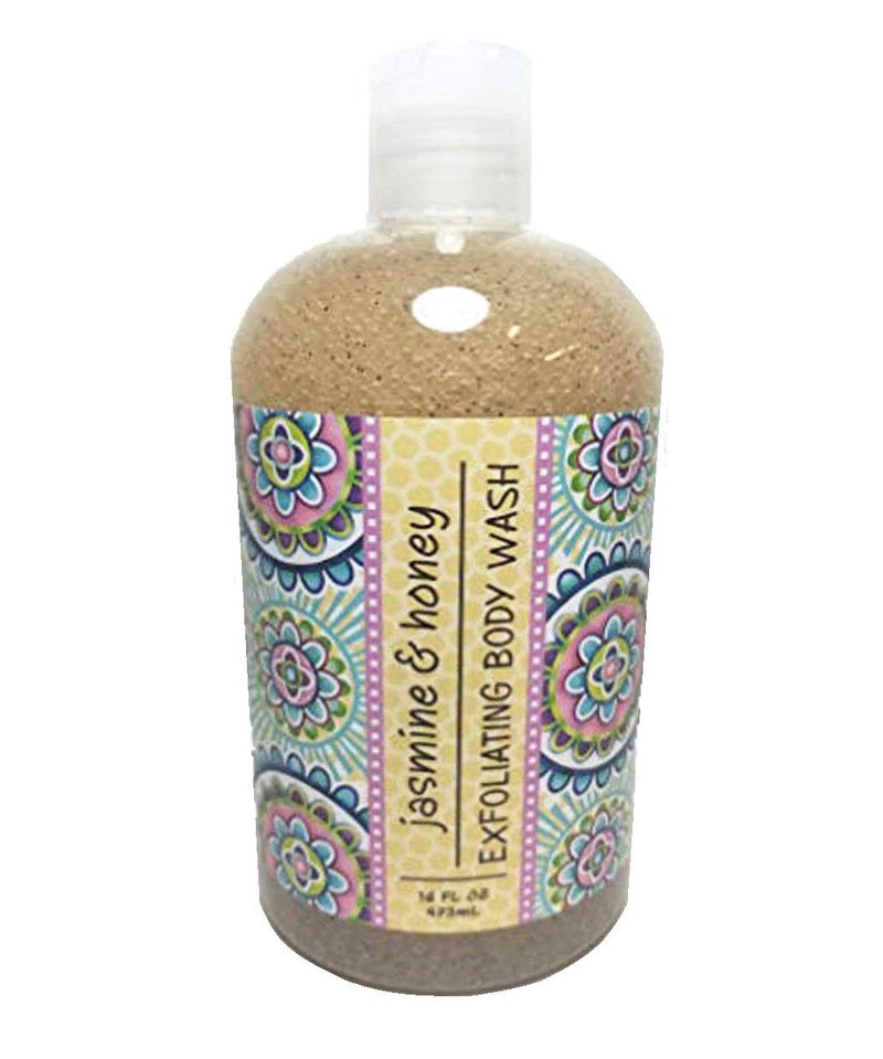 Greenwich Bay Exfoliating Body Wash Enriched with Shea Butter Blended with Loofah and Apricot Seed 16 oz Jasmine  Honey