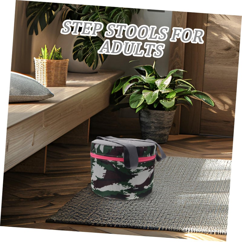 Heavy Duty Plastic Stool With Cotton Cloth Seat For Garden Camping And Work - Image 4