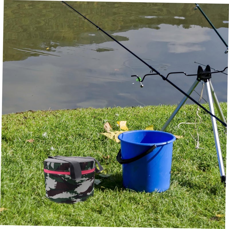 Heavy Duty Plastic Stool With Cotton Cloth Seat For Garden Camping And Work - Image 3