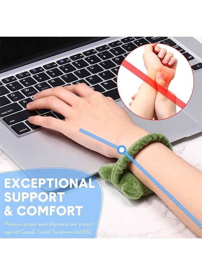 خمس قطع من وسائد مسند معصم الفأرة القابلة للارتداء، بخمسة ألوان، مريحة لدعم لوحة المفاتيح، وخفيفة الوزن، ومناسبة لألعاب الكمبيوتر المكتبية واللاب توب، وتحمي وتخفف آلام الكتابة، مصنوعة من قطن البولي بروبيلين. - Image 4