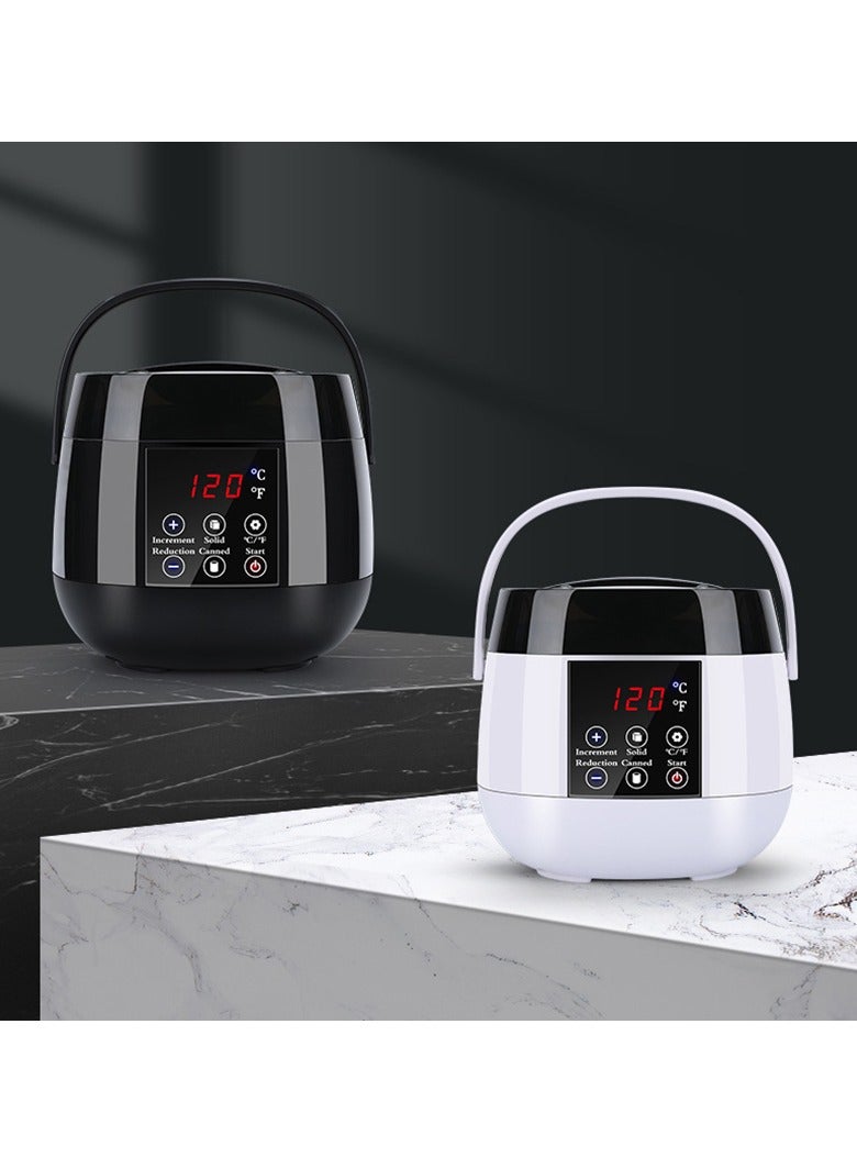 AROAQ Wax Warmer Hair Removal Kit, Painless Home Hair Removal Warmer Kit, Touch Button Smart LCD Display Wax Heater, lectric Waxing Machine With Hard Beans Kit Set, ( White suit ) - Image 2