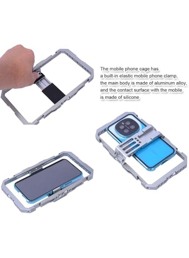 Dual Handheld Metal Stabilizer – Universal Photography Cage for Mobile Shooting, Vertical & Horizontal Support - Image 3