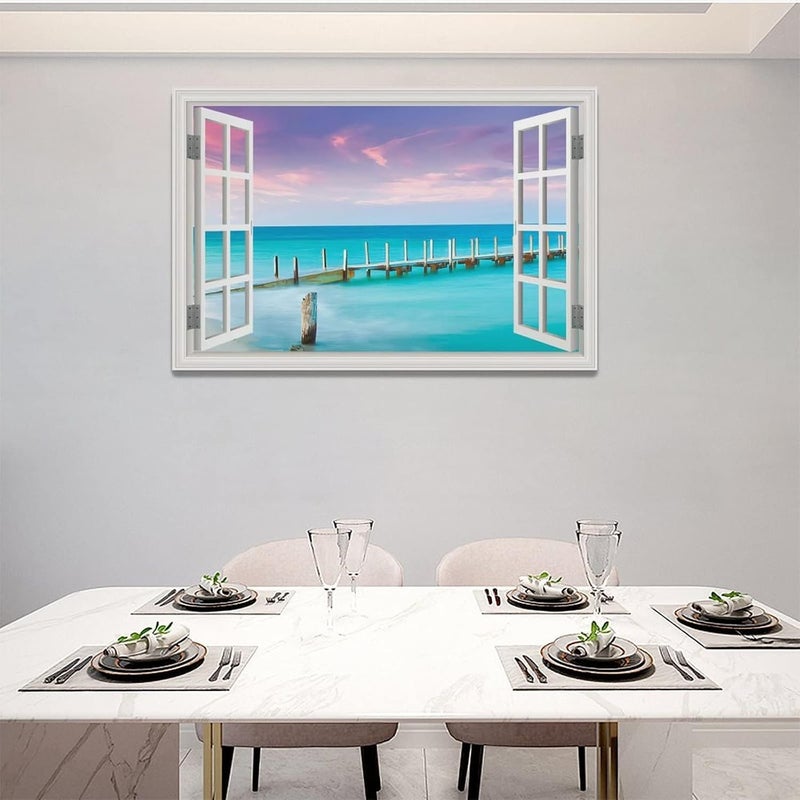 Tijuboni Coastal Ocean Landscape Canvas Wall Art - Image 2