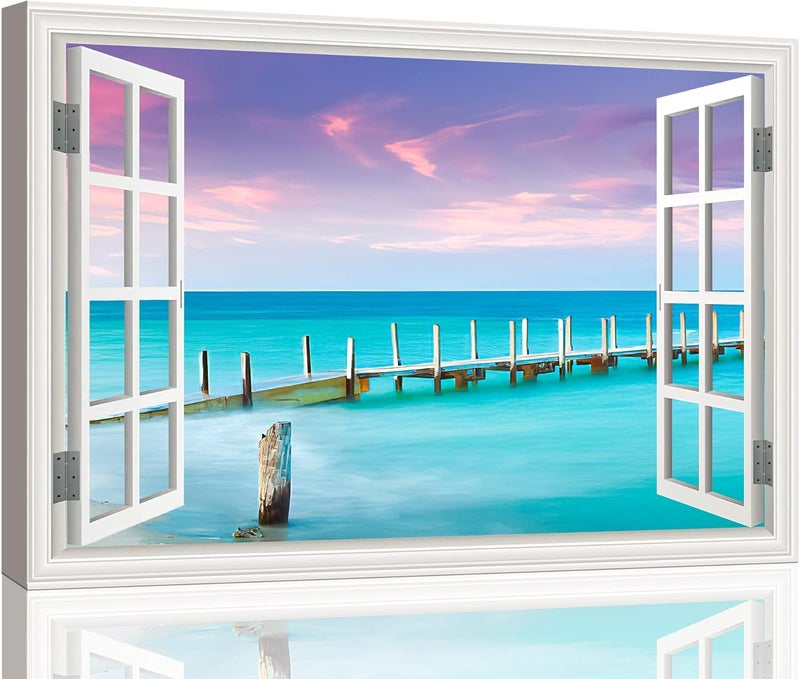 Tijuboni Coastal Ocean Landscape Canvas Wall Art - Image 1