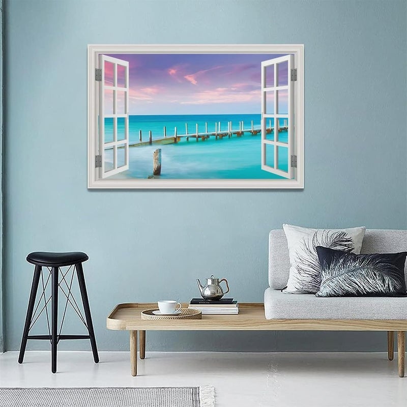 Tijuboni Coastal Ocean Landscape Canvas Wall Art - Image 3
