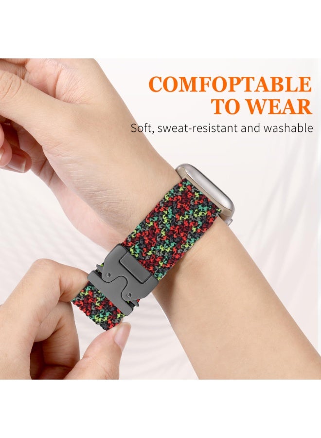 Braided Stretchy Bands for Apple Watch Band 49mm 44mm 45mm 42mm 46mm Men Women,Parachute Buckle Elastic Woven Nylon Wristband Sport Solo Loop Strap for iWatch Series 11 10 9 8 7 6 5 4 3 SE3/2/10 - Image 5