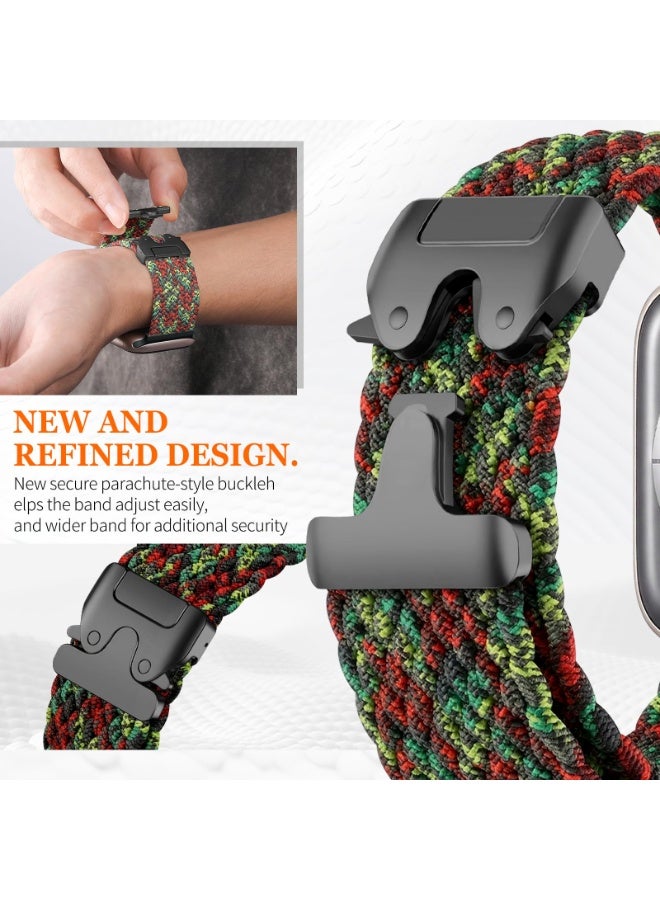 Braided Stretchy Bands for Apple Watch Band 49mm 44mm 45mm 42mm 46mm Men Women,Parachute Buckle Elastic Woven Nylon Wristband Sport Solo Loop Strap for iWatch Series 11 10 9 8 7 6 5 4 3 SE3/2/10 - Image 4