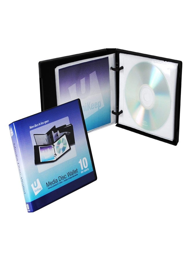 UniKeep Disc 10 CD/DVD Wallet with 10 Pages - Pack of 3 - Image 1
