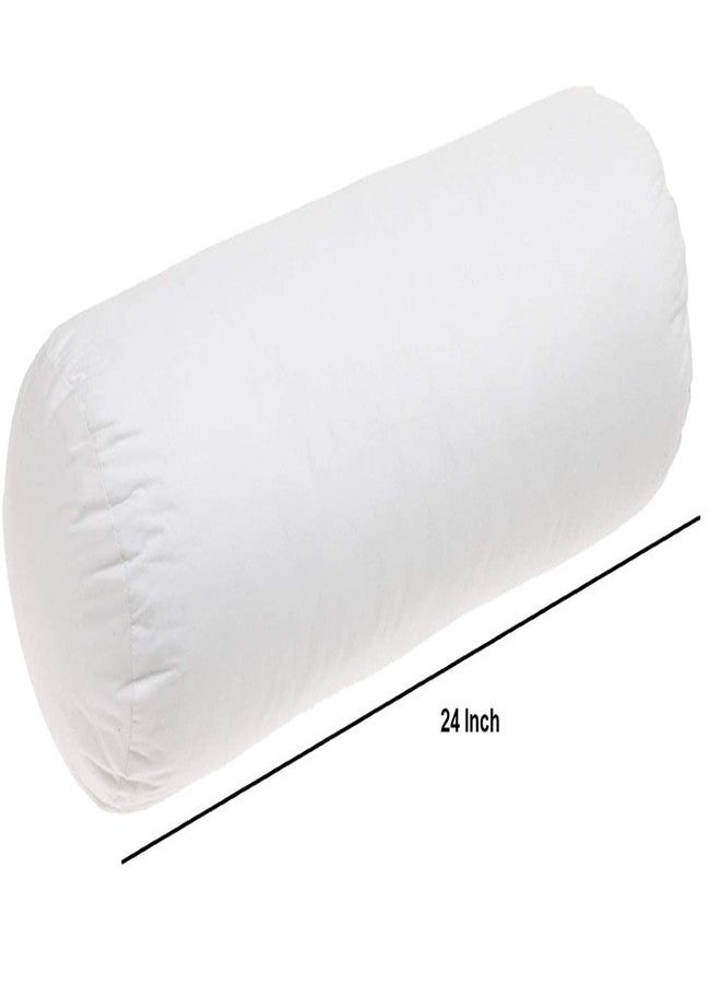 ROYAL TREND Chenille Bolster and Bolster Covers (Set of 4) 16X32 Inches (White) - Image 4