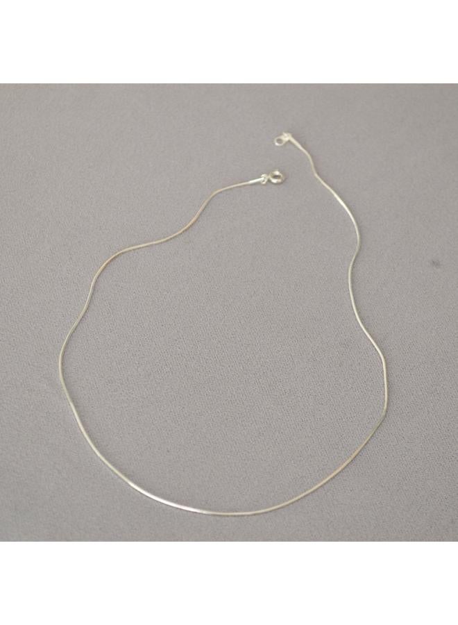 Korean-style Eight-cut Extremely Thin And Simple Shiny Gold Thread Short Snake Chain Clavicle Chain Necklace