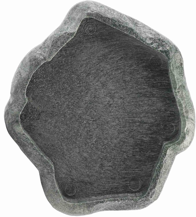 Cryfokt Reptile Feeder Terraium Bowl for Bearded Dragon Lizard Frog Gecko Tortoise Hermit Crab, Imitation Rock Design ABS Resin Shallow ReptileFeeder, Pet Safety Reptile Water Dish Food Bowl - Image 1