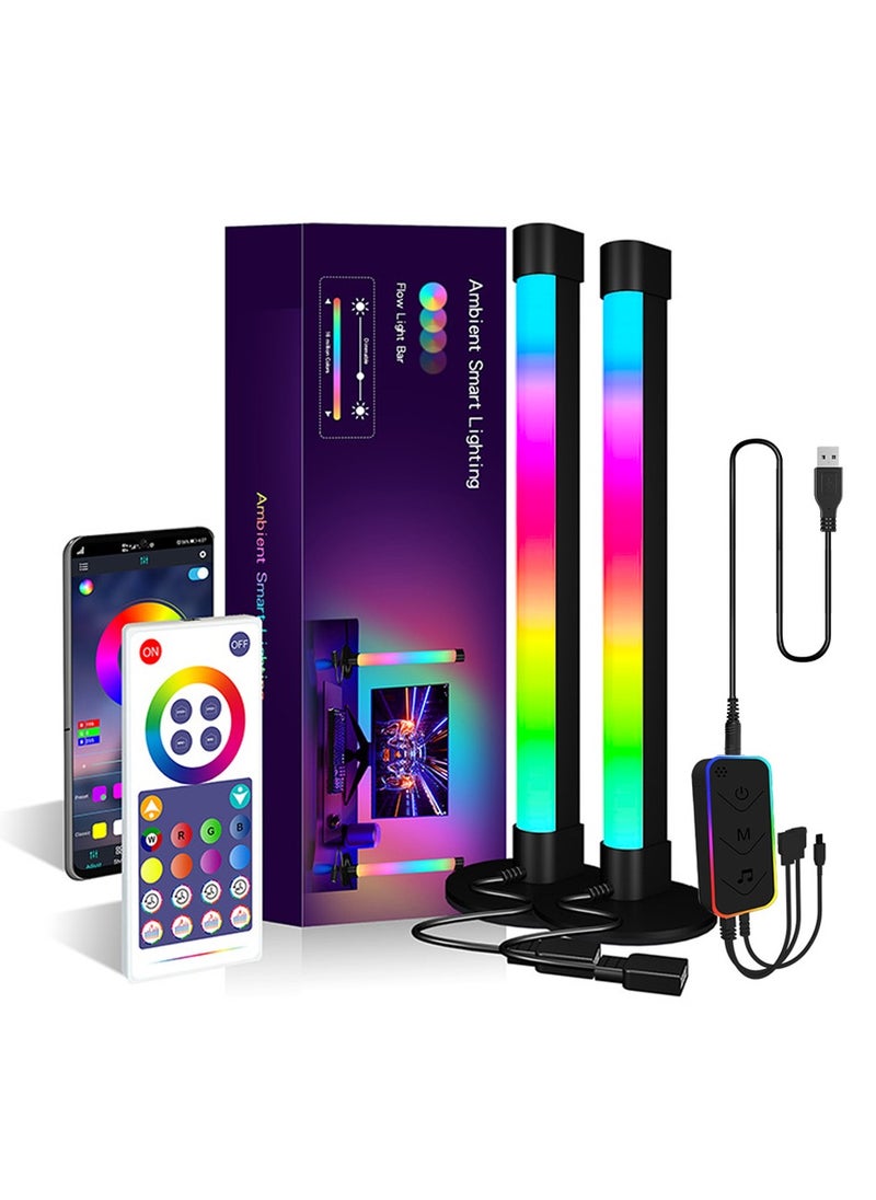 Ambiente Ambient Smart LED Lighting Bars 2 RGB Flow Lights Bluetooth APP Control TV And PC Backlight With Music Sync For Gaming Setup Entertainment Room Decoration  - Image 1
