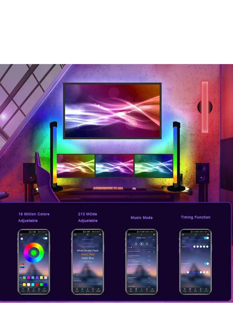 Ambiente Ambient Smart LED Lighting Bars 2 RGB Flow Lights Bluetooth APP Control TV And PC Backlight With Music Sync For Gaming Setup Entertainment Room Decoration  - Image 2