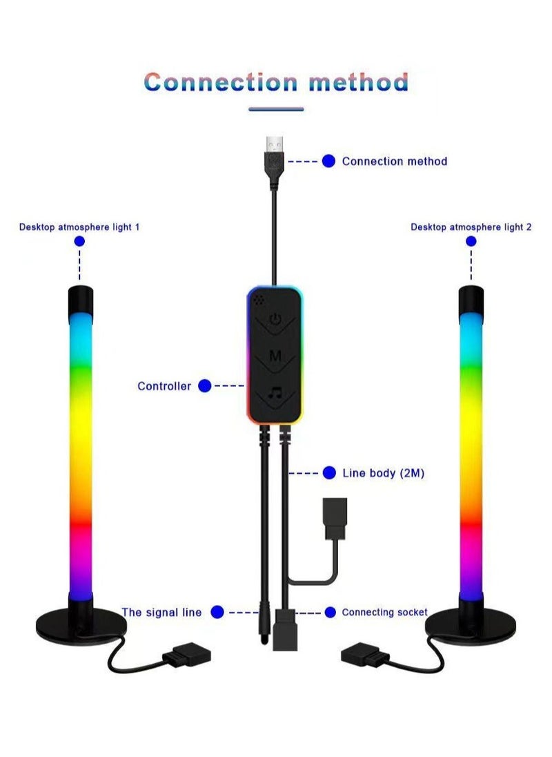 Ambiente Ambient Smart LED Lighting Bars 2 RGB Flow Lights Bluetooth APP Control TV And PC Backlight With Music Sync For Gaming Setup Entertainment Room Decoration  - Image 3