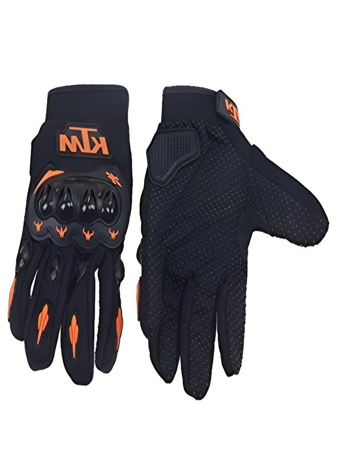 Rotation KTM Bike Riding Gloves for Men & Women, Full-Finger, Breathable & Protective Gloves for Biking, Trekking & Outdoor Activities (Free Size) - Image 2