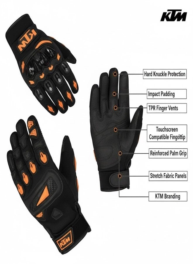 Rotation KTM Bike Riding Gloves for Men & Women, Full-Finger, Breathable & Protective Gloves for Biking, Trekking & Outdoor Activities (Free Size) - Image 4