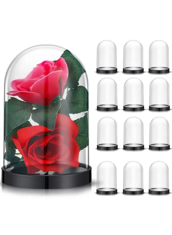 10pcs Clear Plastic Dome Covers With Screw On Lids For Flower Preservation Display - Image 2