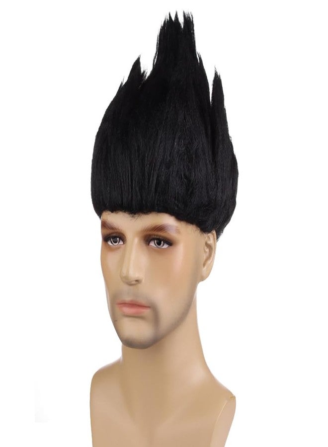 MAGQOO Black Flame Shape Hair Cosplay Costume Party Black Short Straight Spiky Wig - Image 3