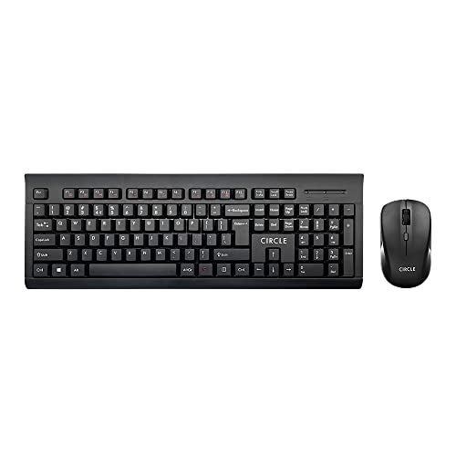 CIRCLE COMPLETE TECHNOLOGY Circle Silent Pro Wireless Keyboard Combo A9 (Black) with DPI 800/1200/1600 with Unique Slim Design, Spill Resistance, Ultra Low Battery Power Consumption, KAILH Silent Switch in Mouse. - Image 1