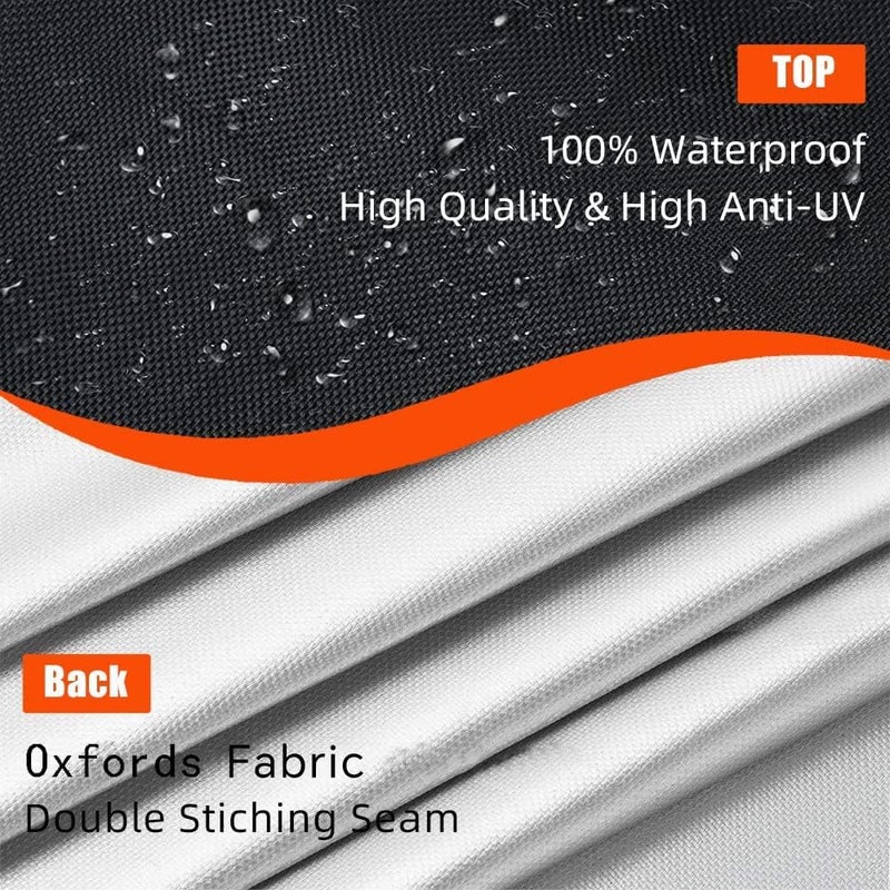 YUZ Fire Pit Table Cover Square 30 x 30 x 25 inch, Waterproof Fire Table Cover Square Anti-UV Heavy Duty Patio Gas Firepit Furniture Table Covers with Air Vent and Handle Firepits 30x30 - Image 4