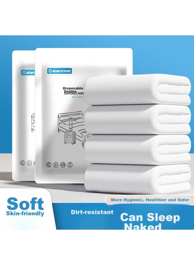 JAJALIN Jajalin Disposable Four-piece Bedding Set Including Bed Sheet, Duvet Cover, Pillowcases, Travel Hygiene Sleeping Bag, Hotel Bedding - Image 1