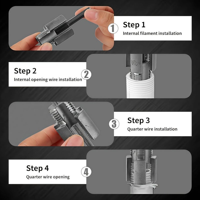 4pcs Pipe Thread Cutting Tool Set With 1pc 3/4 Inch Integrated Tool And 2 Sealants - Image 5