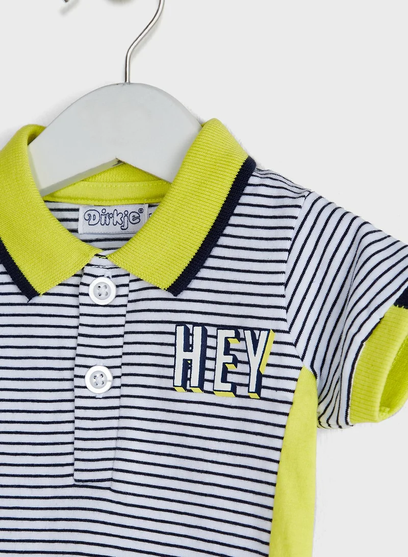Dirkje Kids Striped Polo