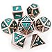 Haxtec Metal DD Dice Set Copper Teal Polyhedral Metal Dice with Leather Bag Compatible with Dungeons and Dragons DND Accessories Gamer Gifts for DND Lovers Masters Druid - Image 3