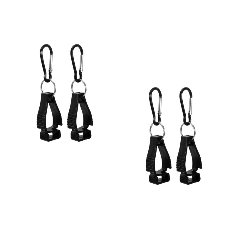 4 Pcs Outdoor Belt Clips Versatile Hooks for Towel Sunglasses Glove Hat - Image 1