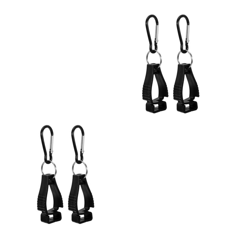 4 Pcs Outdoor Belt Clips Versatile Hooks for Towel Sunglasses Glove Hat - Image 2