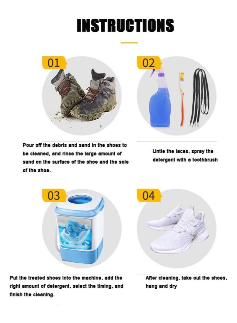 ELTRAZONE New Shoe Washing Machine Small Household Non-Automatic Lazy People Wash Shoe Artifact Brush Shoes Machine Laundry Washing Shoes Dual-Use Machine, - Image 5