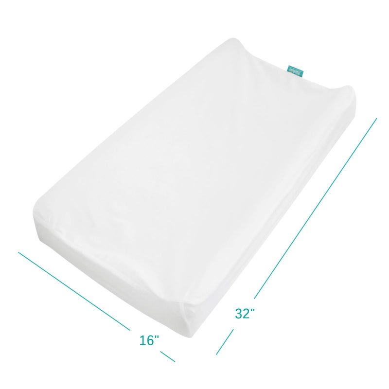 Biloban Changing Pad Cover Waterproof, 2 Pack Diaper Change Table Sheets for Baby Boys Girls, Fitted Cradle Sheets for 32"x16" Contoured Pad, Breathable & Ultra Soft, White - Image 5