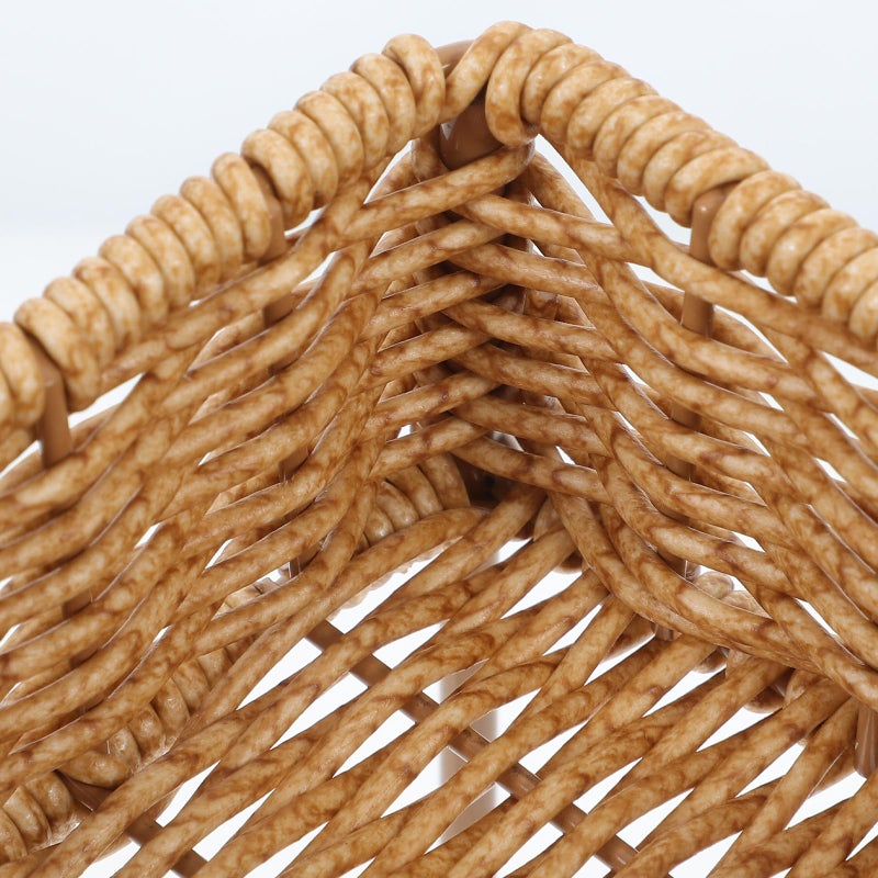 Small Decorative Flower Pot Holder Indoor Outdoor Wicker Basket Display Rack for Home Garden - Image 4