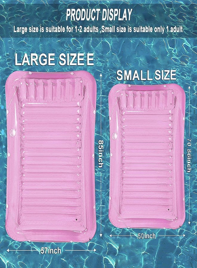 SLLAK Inflatable Pool Floats Lounger for Adults, Blow Up Tanning Pool Raft Sun Tan Tub with Inflatable Pillow for Family Outdoor, Garden, Backyard Summer Water Party (Pink) - Image 2