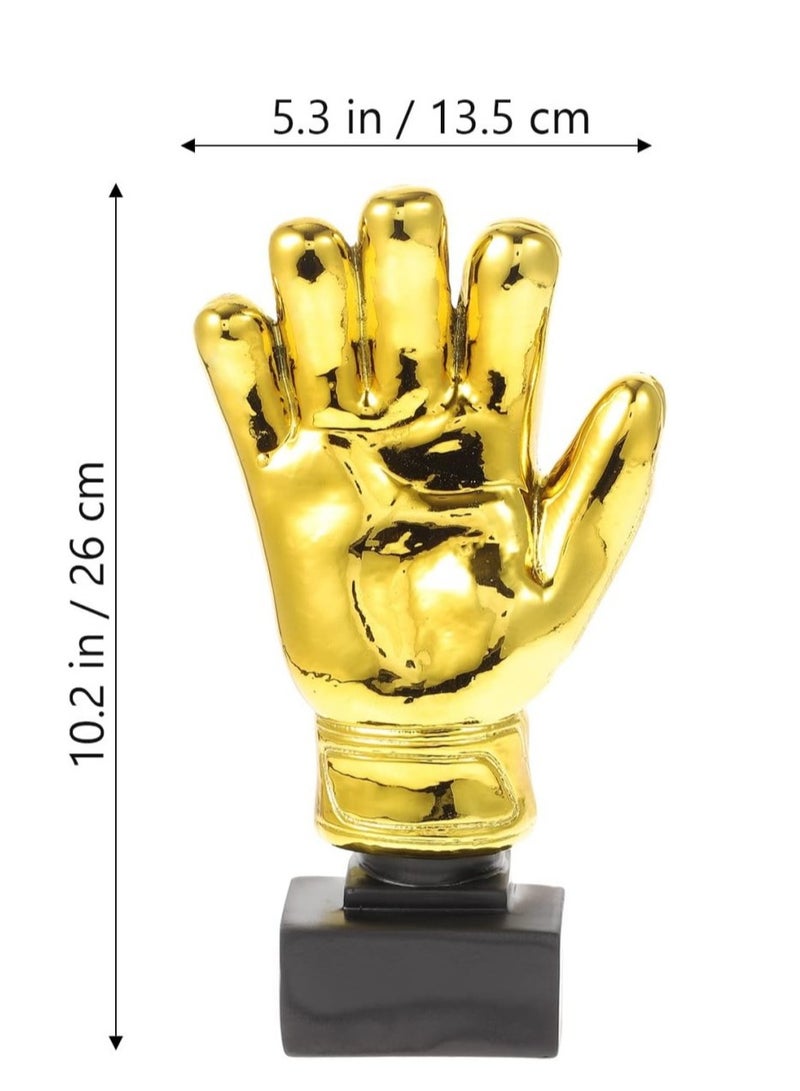 Generic Award Trophies Goalkeeper Trophy Gold Glove Trophy Gloves Shape Soccer Match Award Cups for Office School Kindergarten  - Image 2