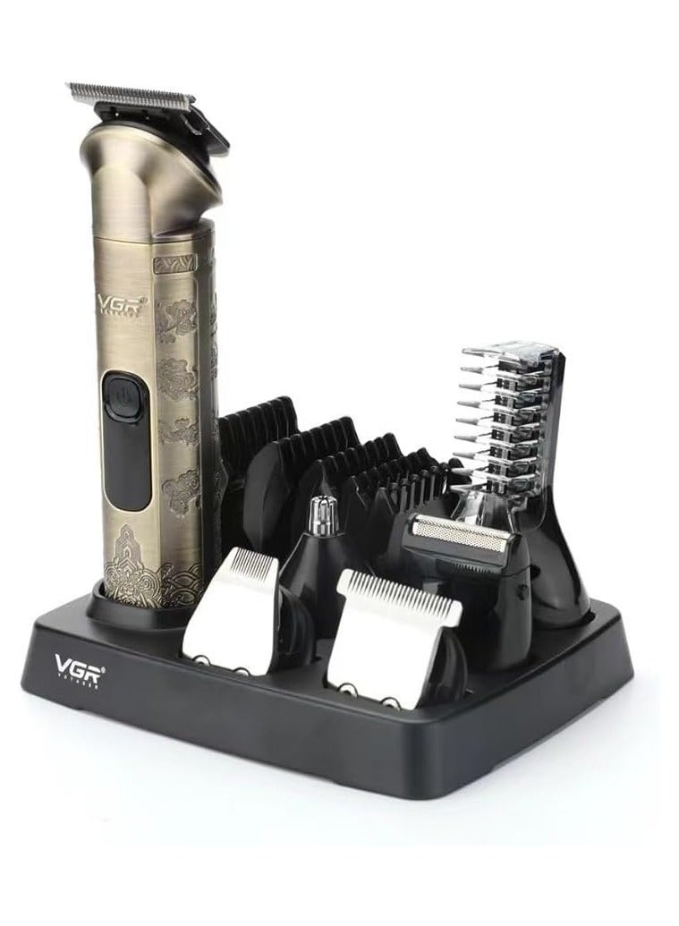 VGR V109 IPX6 Waterproof Professional 6 in 1 Hair Trimmer Beard Nose Trimmer Kit - Image 4