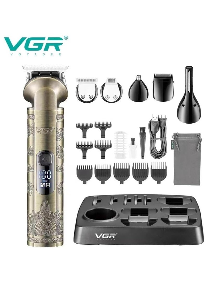 VGR V109 IPX6 Waterproof Professional 6 in 1 Hair Trimmer Beard Nose Trimmer Kit - Image 2