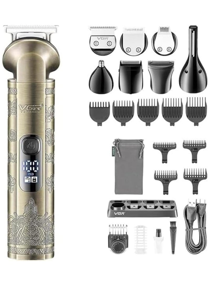 VGR V109 IPX6 Waterproof Professional 6 in 1 Hair Trimmer Beard Nose Trimmer Kit - Image 1