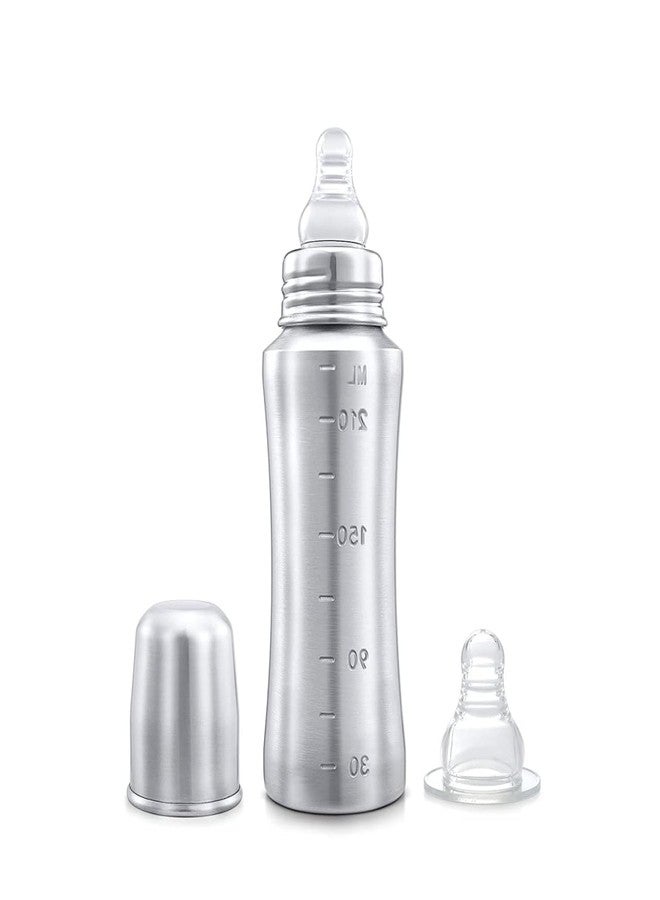 LANKESH ENTERPRISE Baby Feeding Bottle 240 ml, Stainless Steel Baby Milk Bottle with Soft Silicone Nipple, BPA-Free, Leakproof, Easy to Clean, for Babies 6-12 Months (Pack of 1) - Image 5
