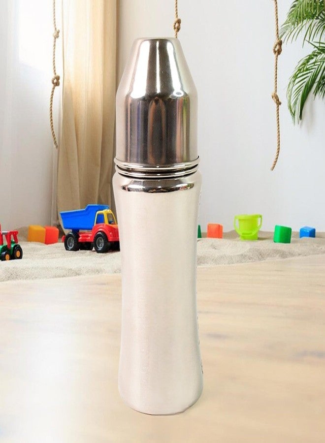 LANKESH ENTERPRISE Baby Feeding Bottle 240 ml, Stainless Steel Baby Milk Bottle with Soft Silicone Nipple, BPA-Free, Leakproof, Easy to Clean, for Babies 6-12 Months (Pack of 1) - Image 4