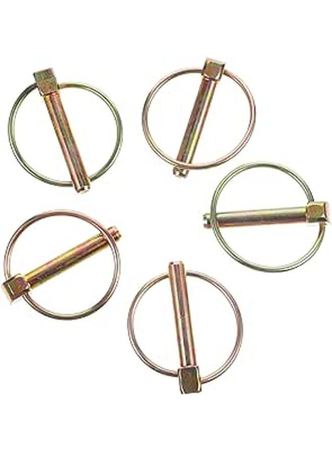 Heavy Duty Lynch Pin with Ring 10pcs Zinc Plated O Ring Lock Pins for Farm Tractors Trailer Hitch Accessories Sturdy Machine Parts 5 16 X 3 1 2 Inch - Image 1