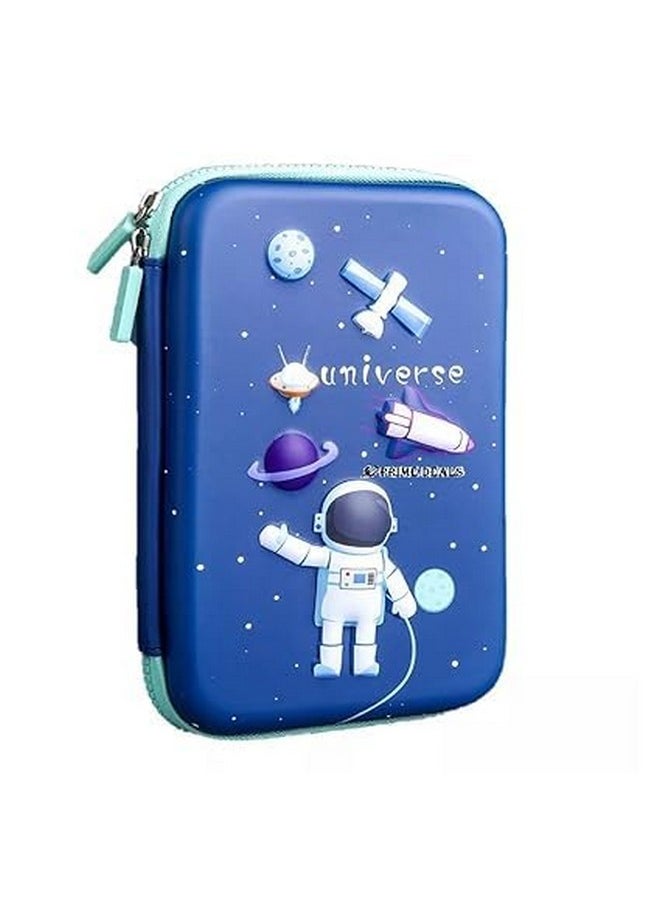 Parteet PARTEET Canvas Big Size Eva 3D Cover Large Capacity Space Astronaut Pencil Case With Compartments For Students Kids Premium Stylish Pen Holder(Big Size Astronaut Pencil Case), Multicolor  - Image 1