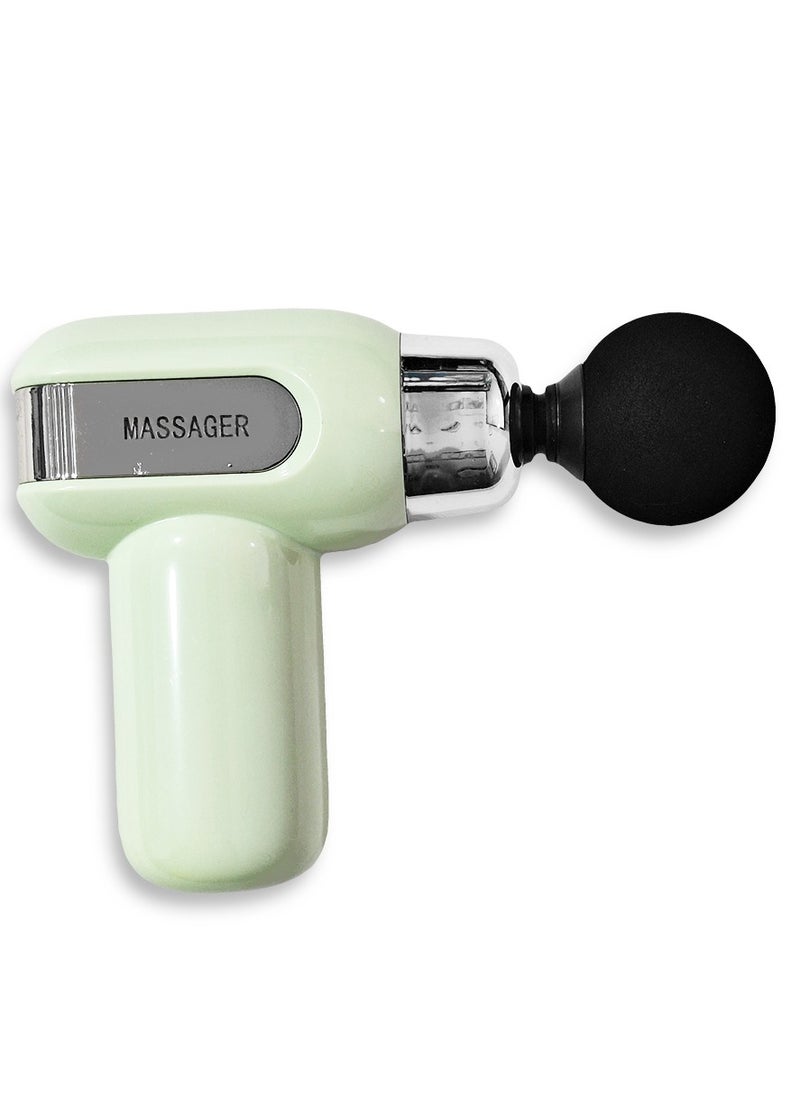 Generic - Compact Power Massager  , Relaxing and Healing Massager 4 in 1 , Cordless and Rechargeable , USB Type-C Cable , 4 Interchangeable Head Model CY-010 For all Body Can Use it in Home - GREEN - Image 1
