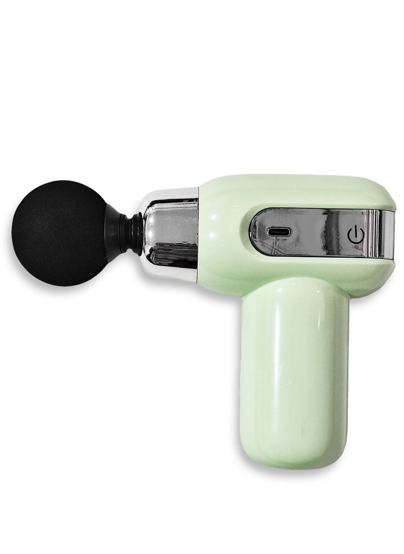 Generic - Compact Power Massager  , Relaxing and Healing Massager 4 in 1 , Cordless and Rechargeable , USB Type-C Cable , 4 Interchangeable Head Model CY-010 For all Body Can Use it in Home - GREEN - Image 1