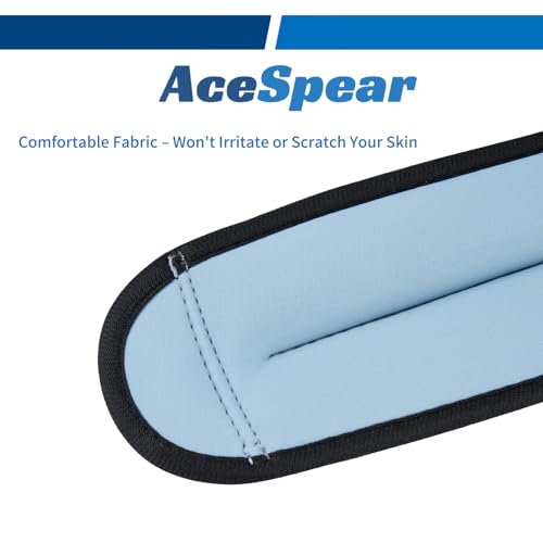 AceSpear Ankle Weights Sets for Men Women Kids 1lb 2lb 3lb 4lb 5lb Leg Weights Arm Wrist Weights Gym for Foot Exercise Training Workout Walking Jogging Yoga (Blue, 1 lb x 2) - Image 4